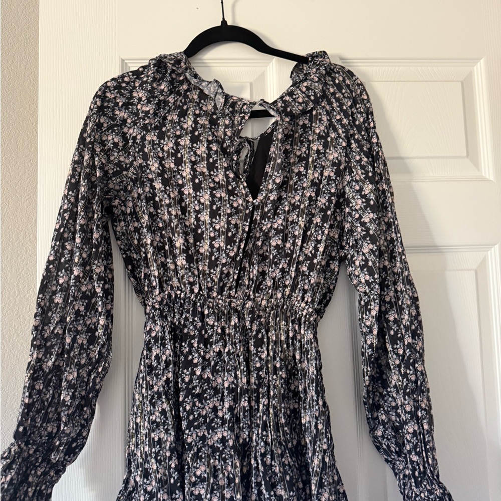 Stevie May Black and Cream Floral Dress